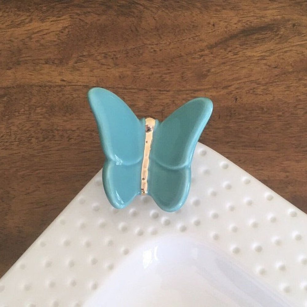 NORA FLEMING A247 LIMITED RELEASE TEAL BUTTERFLY-BRAND NEW